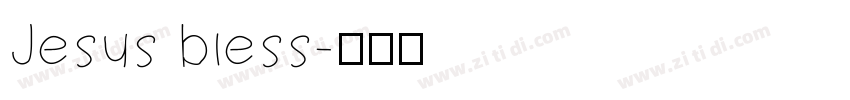 Jesus bless字体转换